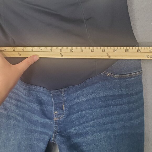 ISABEL MATERNITY Womens Denim Bermuda Shorts SZ 29 Blue Smooths Sculpts Support‎ - Picture 4 of 9